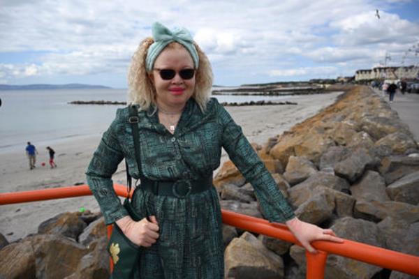 Grace Enock Massah on the prom in Salthill, Galway. Photo: Ray Ryan