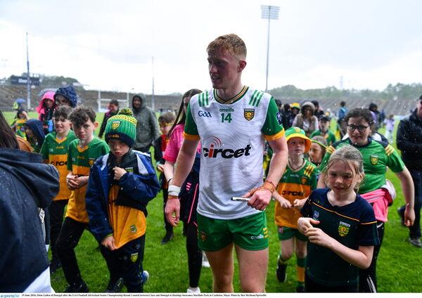 Donegal's Oisin Gallen after the Clare clash. Pic: Ben McShane, Sportsfile